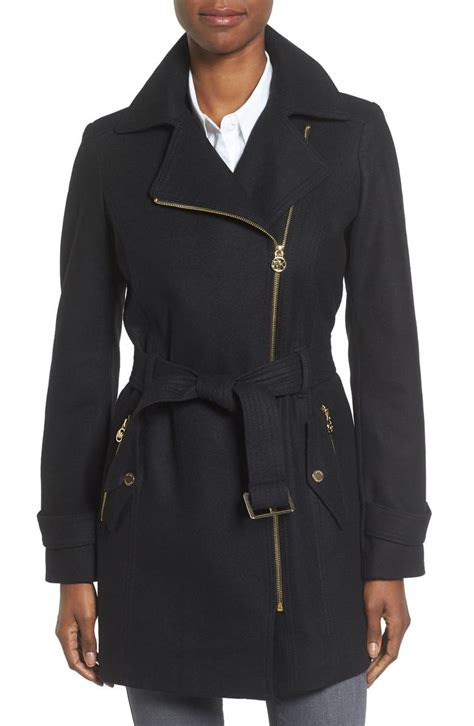 wool blend topcoat michael kors|Michael Kors ladies padded coats.